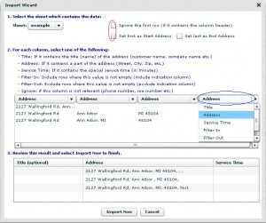Route Planner Import File