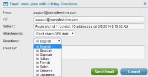 Email - Different languages