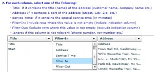 Route Planning Filter Contacts In