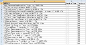 Contact list with Territories