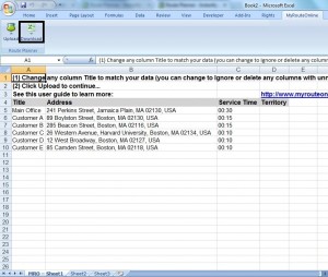 Click Download route plan