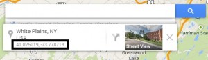Google Maps coordinates