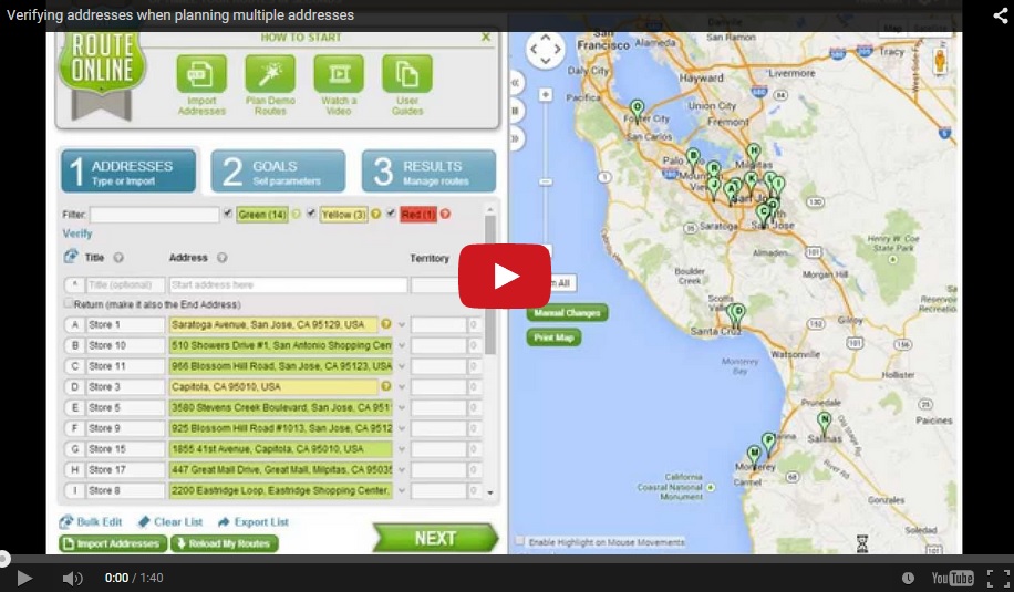 Enter Addresses And Plan Route Route Planning More Than 100 Addresses? | Myrouteonline