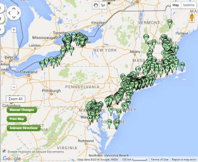 Map with 450 locations