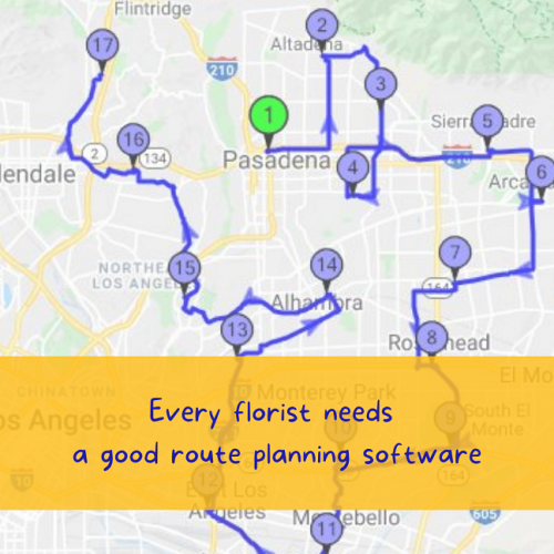 Every florist needs a good route planning software