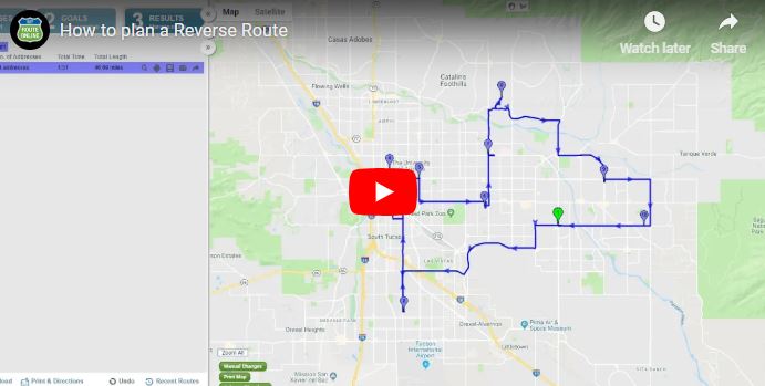 How to plan a reverse route