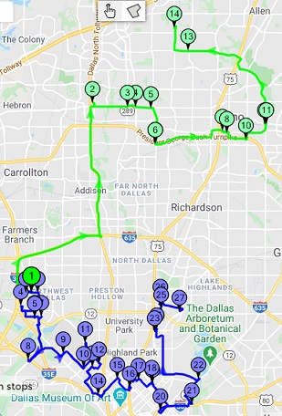 2 routes with separate territories