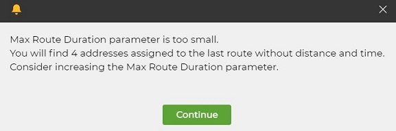 Unallocated - Max. Route Duration