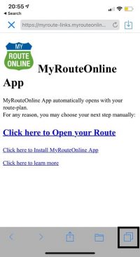 Click here to open your route