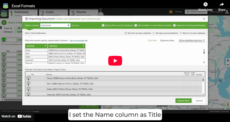 Excel Formats
